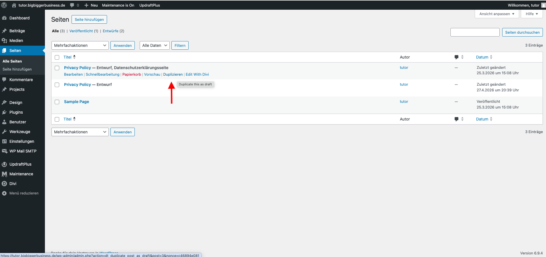 Duplicate Page