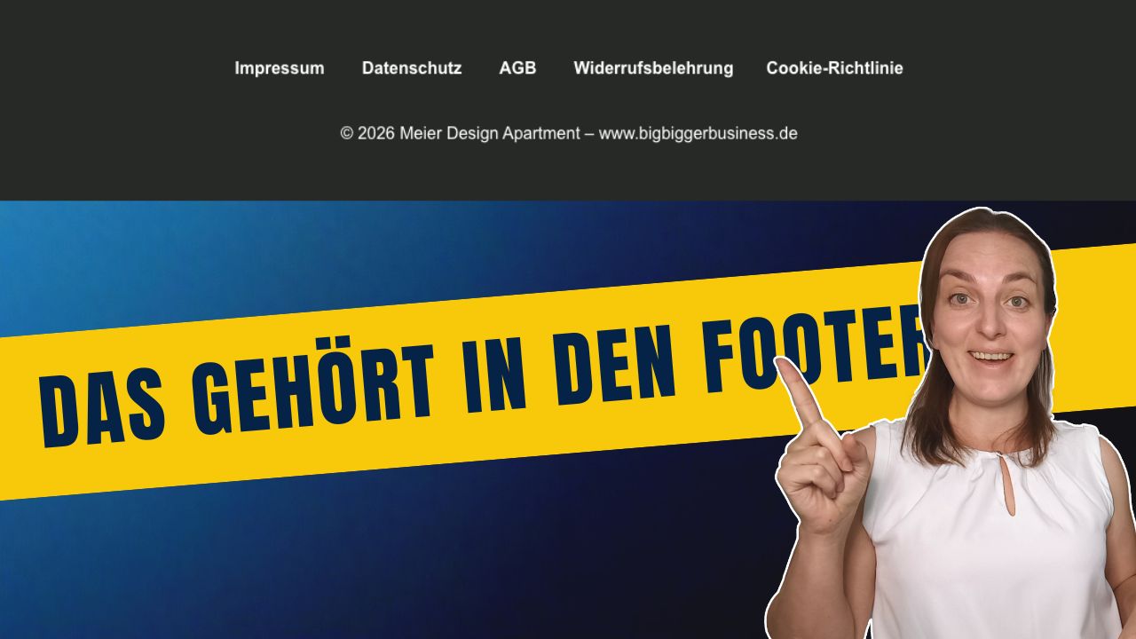 Das gehört in den Footer